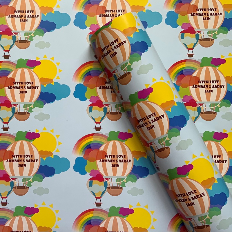 GRAPHICS & MORE Hot Air Balloons Pattern Gift Wrap Wrapping Paper Rolls